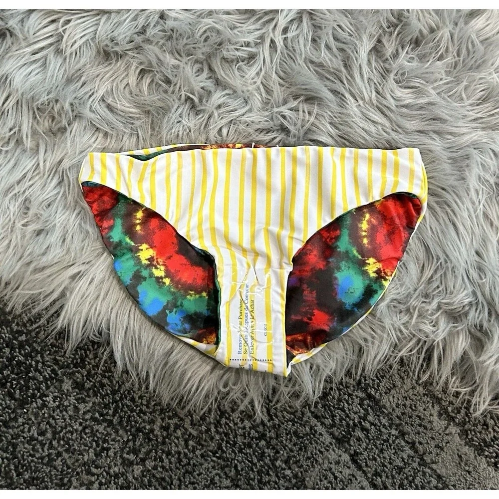 Treasure & Bond Kids' Reversible Bikini Swimsuit‎ In Black Raven Tie Dye Size 14
